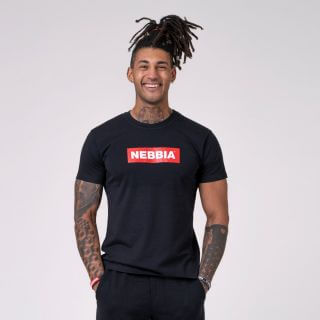 Pánske tričko Basic Black M - NEBBIA