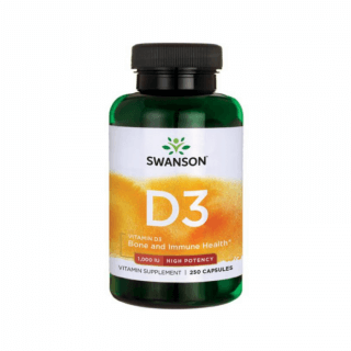 Swanson Vitamín D3 1000 IU	 250 kaps.