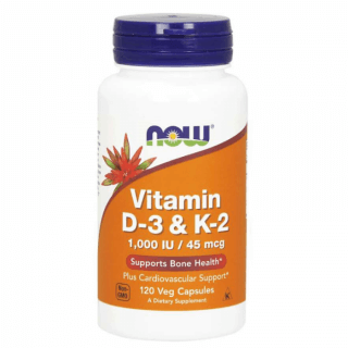 Now Foods Vitamin D3 & K2 120 kaps
