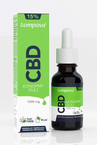 CBD konopný olej 15% - Kompava 10 ml.